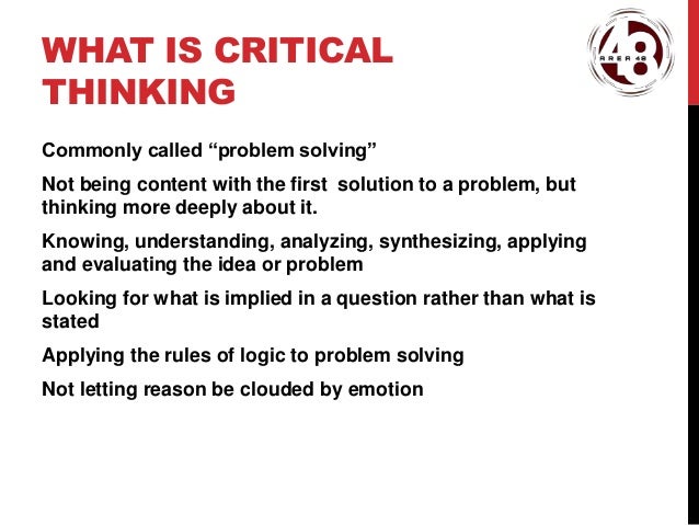What college classes are considered critical thinking